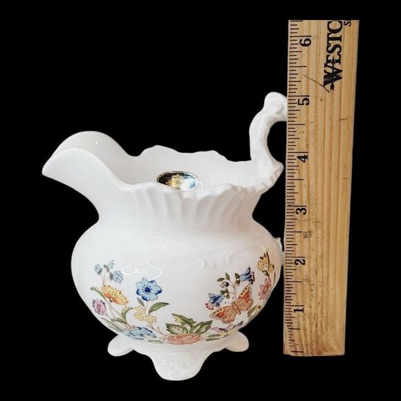 Aynsley Bone China England Cottage Garden Vine Handle 5" Creamer 1985-2001 - Picture 11 of 12